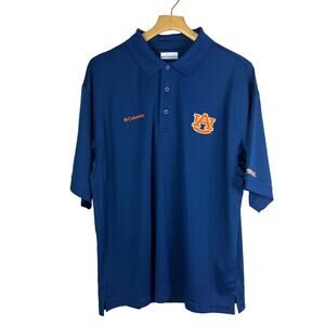 Columbia PFG Omni Shade Auburn Polo Shirt NCAA Size Large